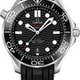 Omega Seamaster Diver 300M Co-Axial Master Chronometer Black Dial on Rubber Strap thumbnail
