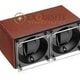 Swiss Kubik Watch Winder Double Natural Calf Leather With White Stitches Window Protect thumbnail