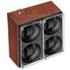 Swiss Kubik Watch Winder Quadruple Natural Calf Leather With White Stitches Window Protect thumbnail