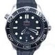 Omega Seamaster Diver 300M Co-Axial Master Chronometer Black Dial on Rubber Strap 210.32.42.20.01.001 thumbnail