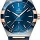 Omega Constellation Co-Axial Master Chronometer Steel Gold Blue Dial on Strap thumbnail