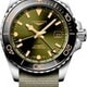 Longines Hydroconquest L3.790.4.06.2 GMT Sunray Green Dial on NATO Strap thumbnail