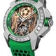 Jacob & Co. Epic X CR7 Heart of CR7 Stainless Steel Baguette Green on Strap thumbnail